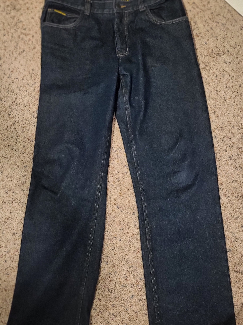 Men's 36 Scorpion Covert Moto Denim Dark Blue Straight-Leg Jeans Kevlar lining